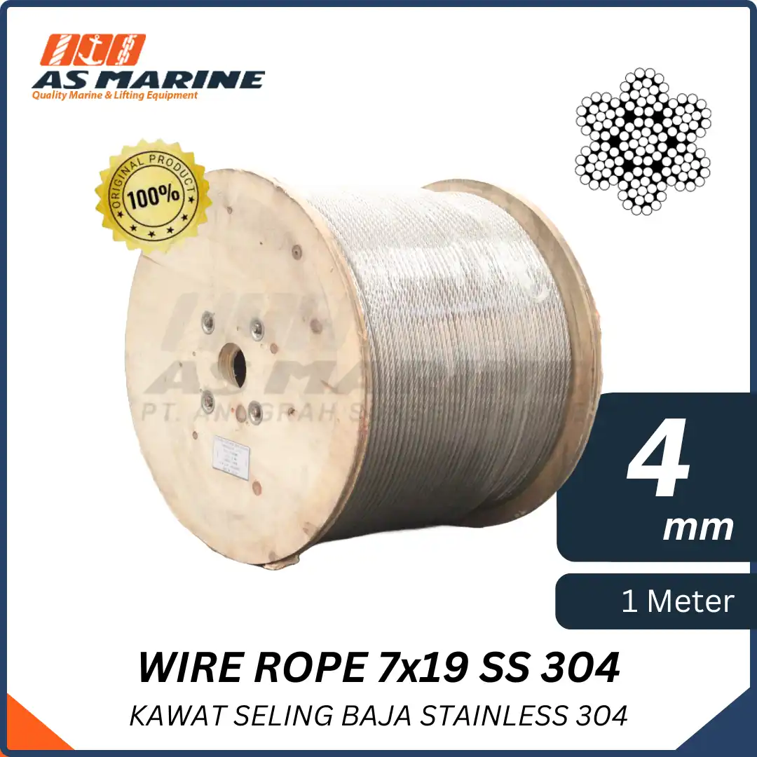 Wire Rope 7x19 Stainless Steel 304 4 mm